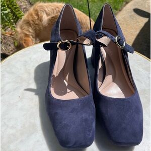 Preston & York Suede Navy Shoes Size 8 NEW